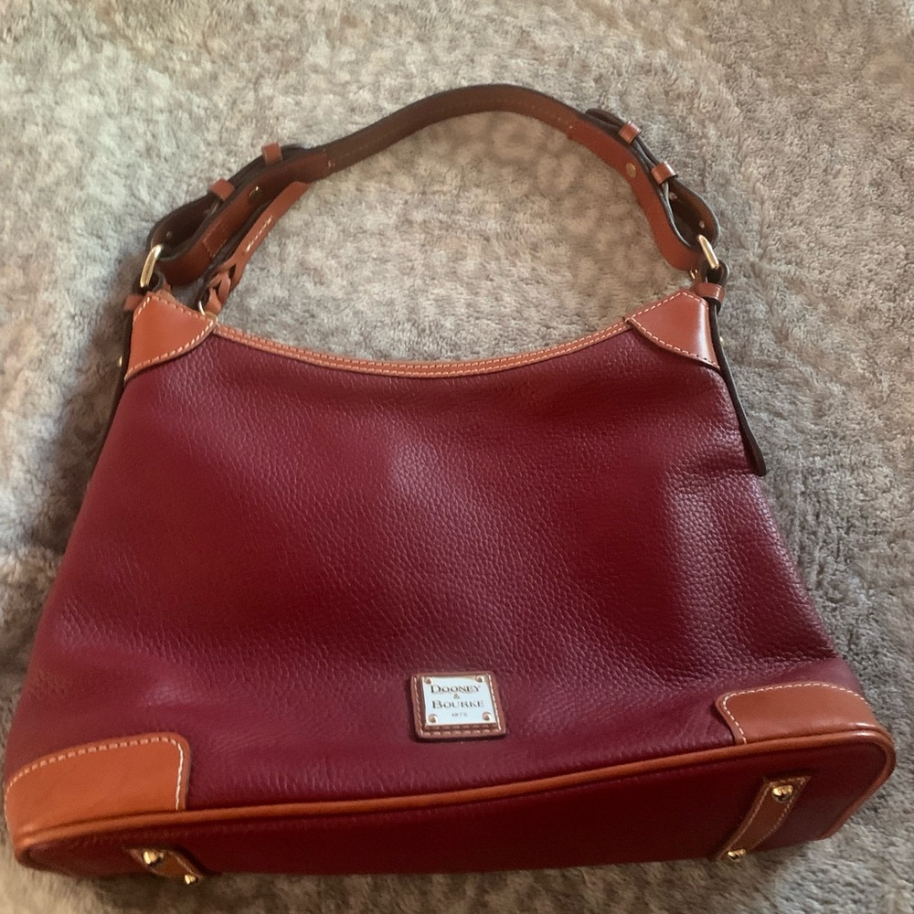 Dooney & Bourke Burgundy Leather Shoulder Bag